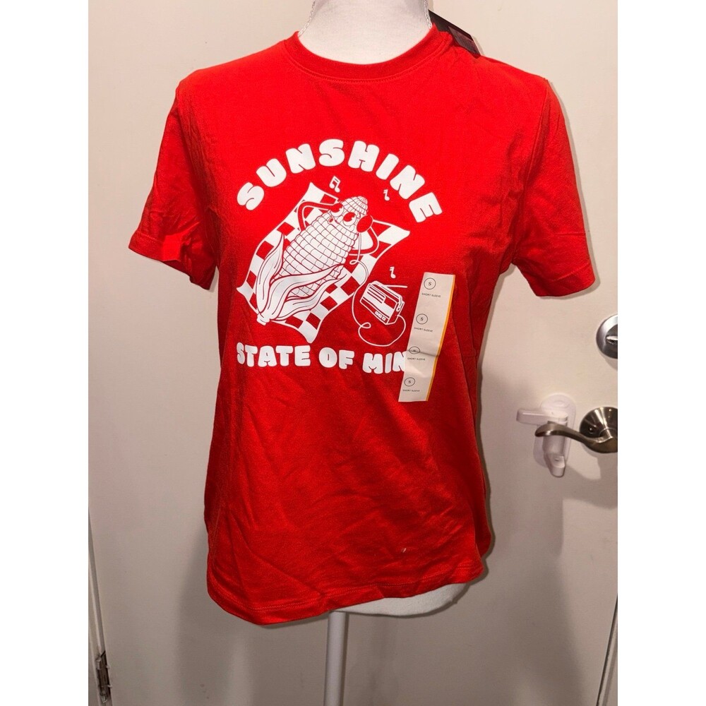 Universal Thread Red Graphic T-Shirt "Sunshine State of Mind" Size S New